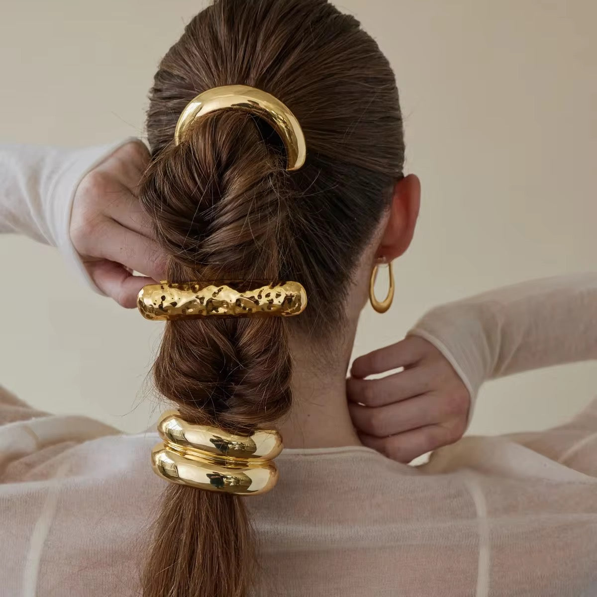 GOLD HEART HAIRTIE