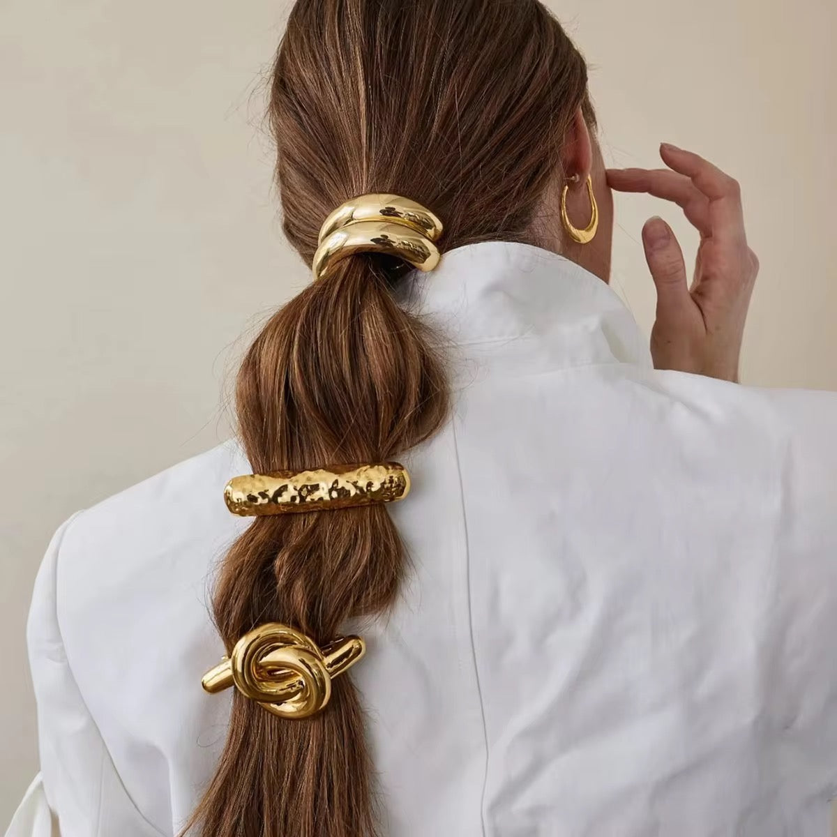 GOLD HEART HAIRTIE