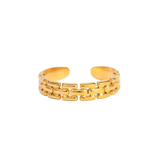 Gold bricks rings