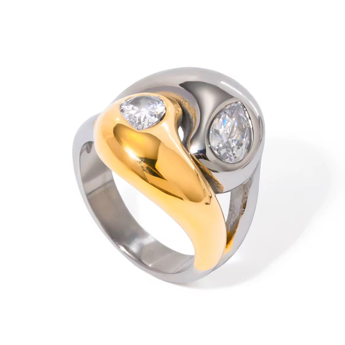 Dual tone charisma ring