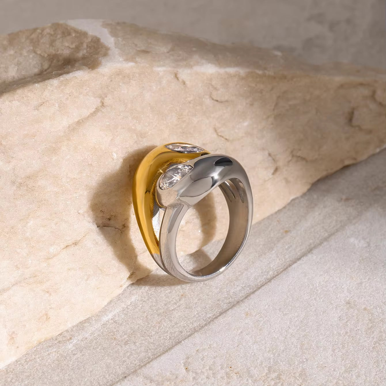Dual tone charisma ring