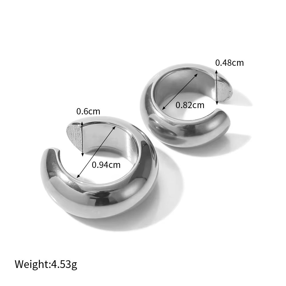 Silver helix cuff earrings