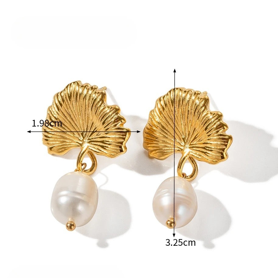 CROWNED PEARL DROP EARRINGS