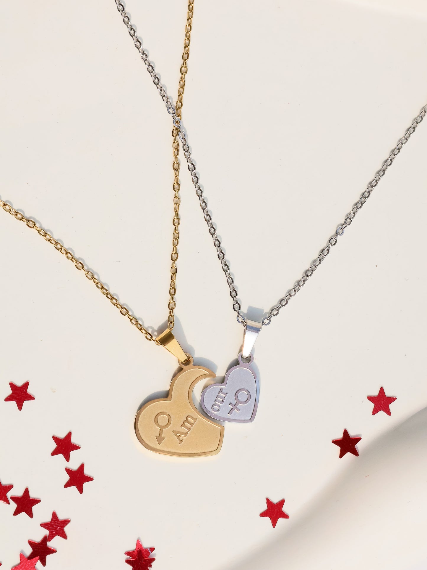 AMOUR FITS IN HEART NECKLACE